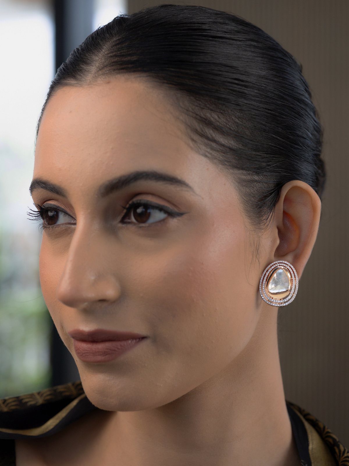 Uncut Halo Earrings