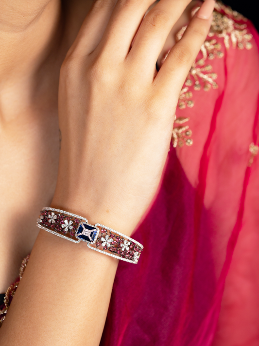 Floral Lattice Diamond Bracelet