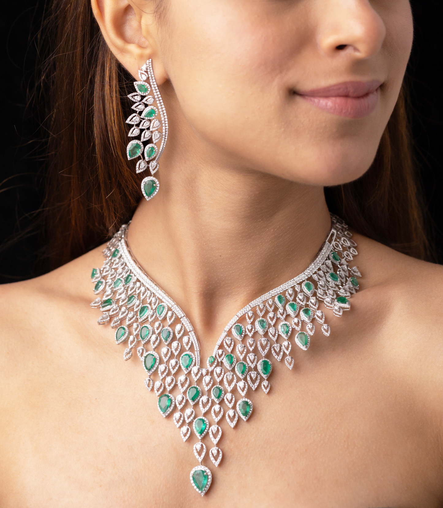 The Cascade of Envy Earring