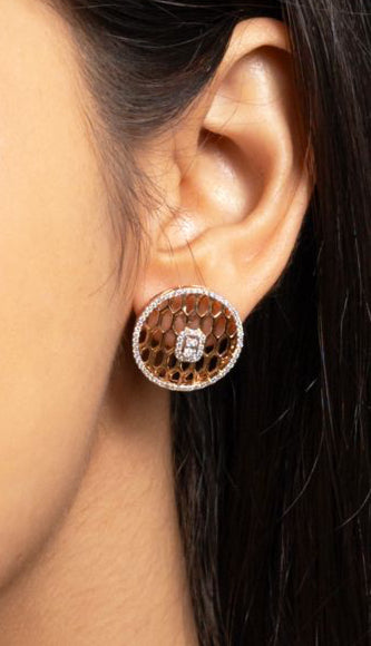 Honeycomb Glow Diamond Earring