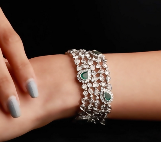 Regalia Emerald & Diamond Cluster Bracelet