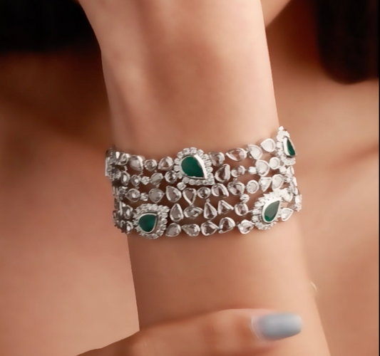 Regalia Emerald & Diamond Cluster Bracelet