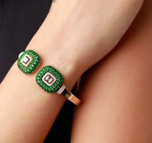 Minimalist Structure Open Cuff Bracelet