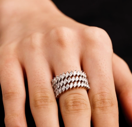 Marquise Diamond Tapered Flow Band