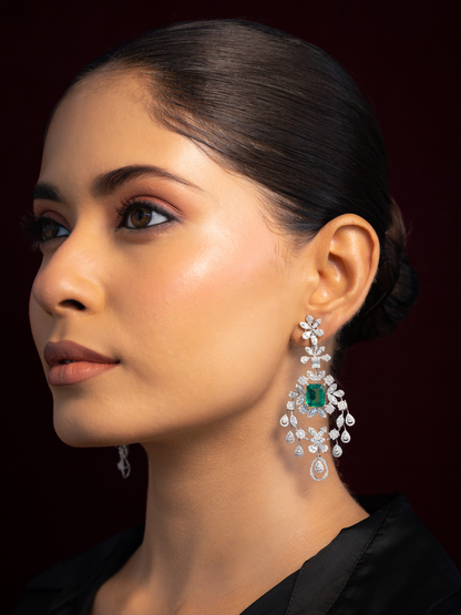 Floral Marquise Cascade Earrings