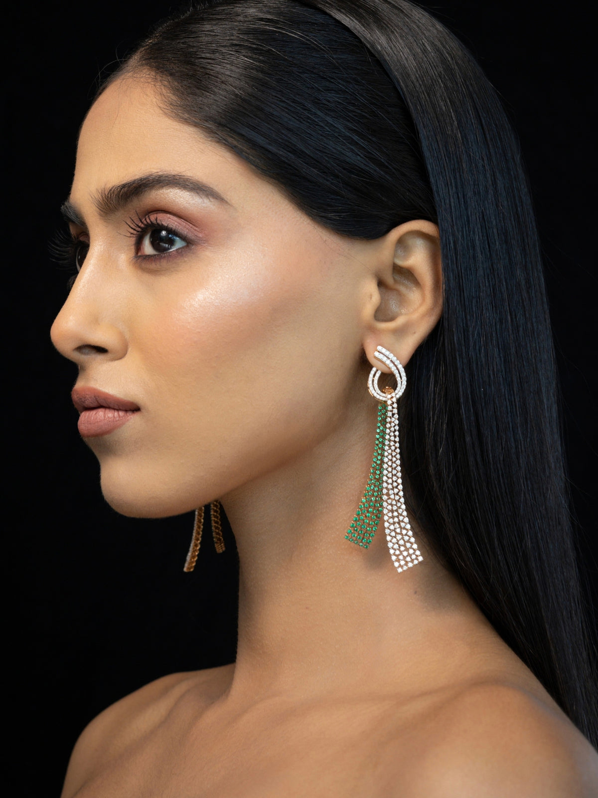 Emerald Cascade Earrings