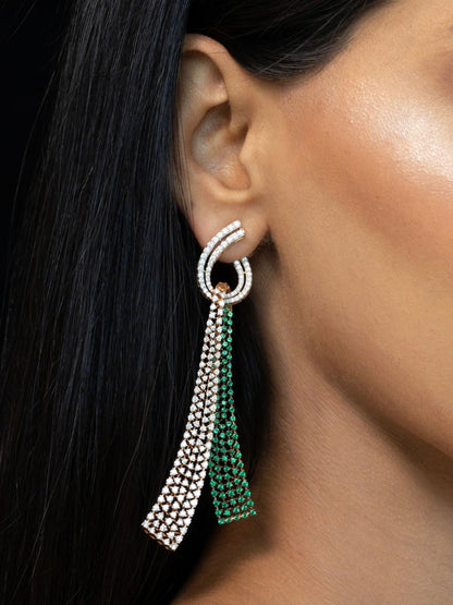Emerald Cascade Earrings