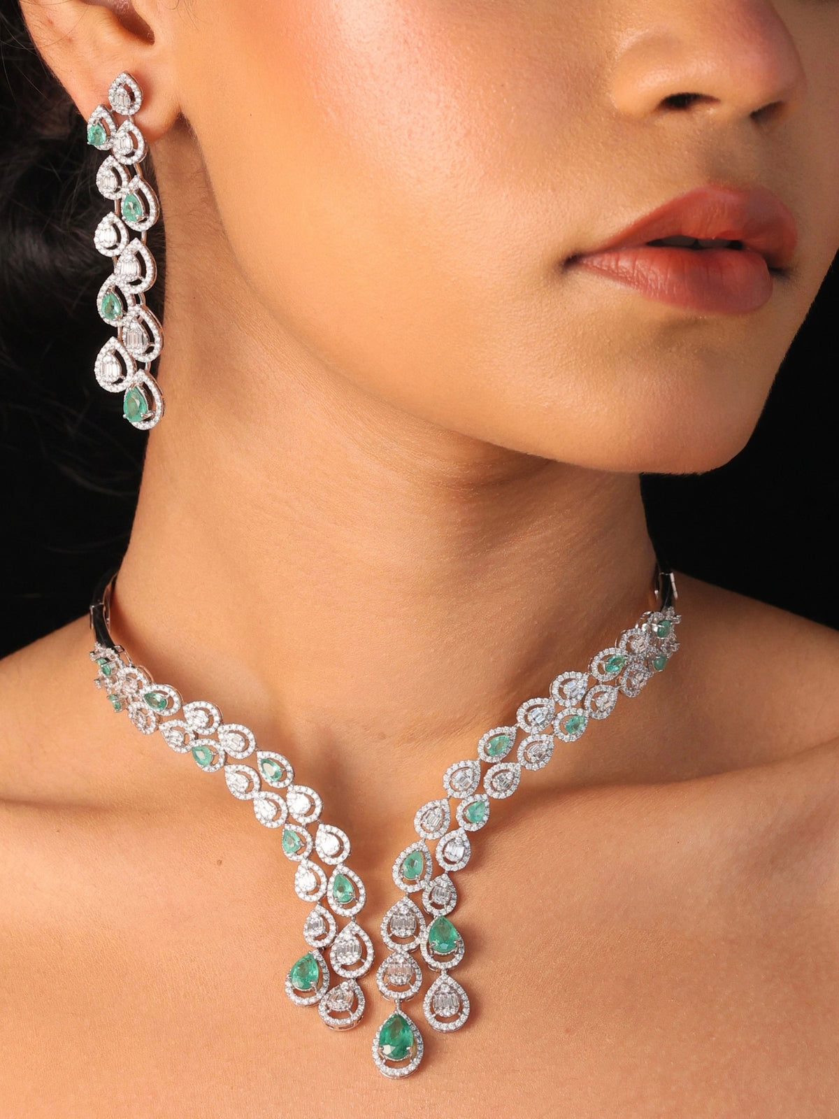 Luminous Trail Drop Earrings