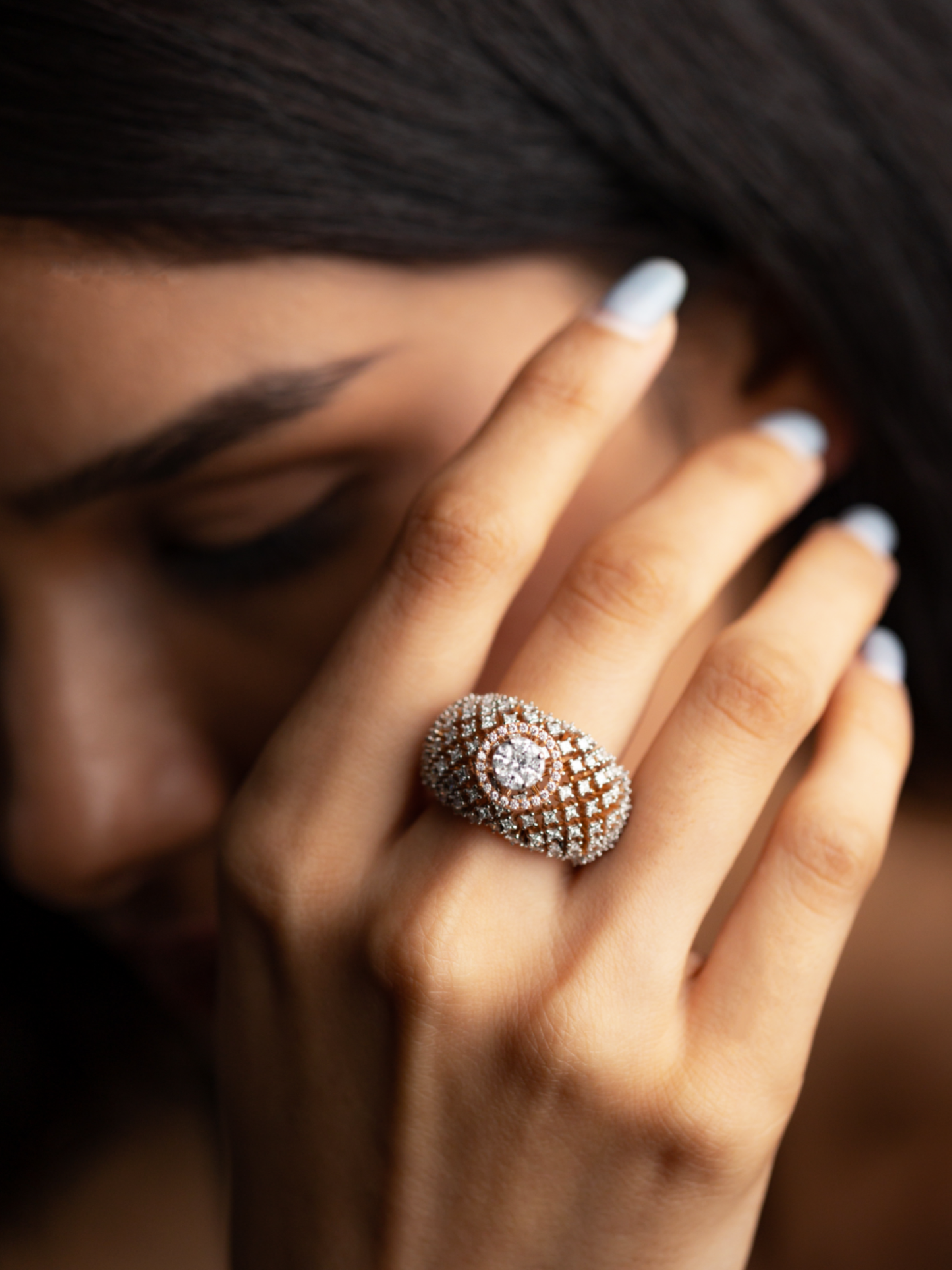 Regal Lattice Dome Ring