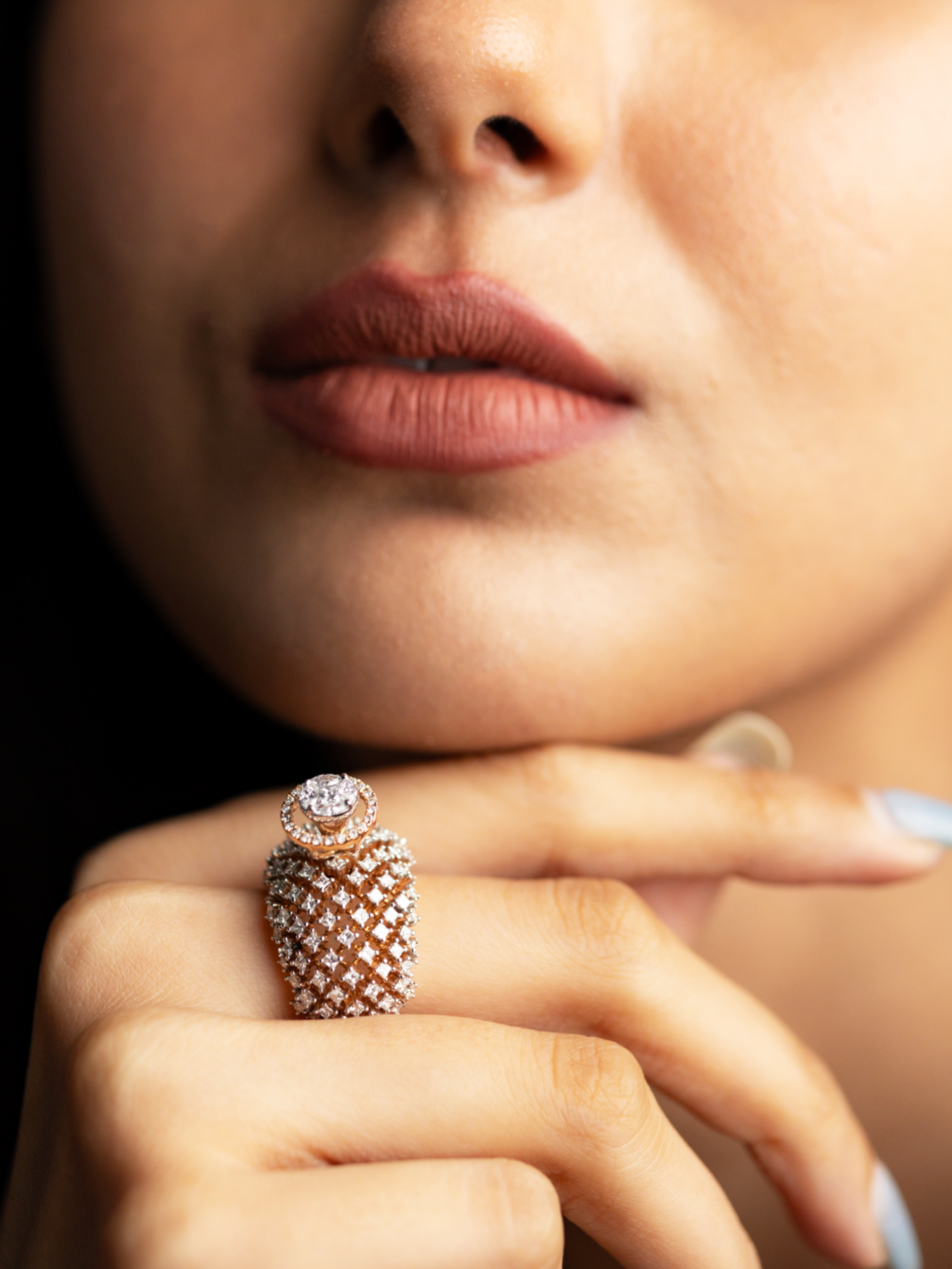 Regal Lattice Dome Ring