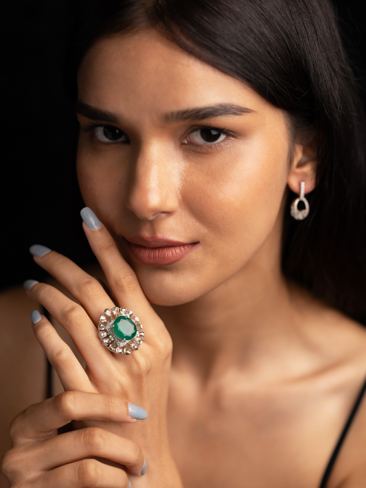 Emerald Rose Ring