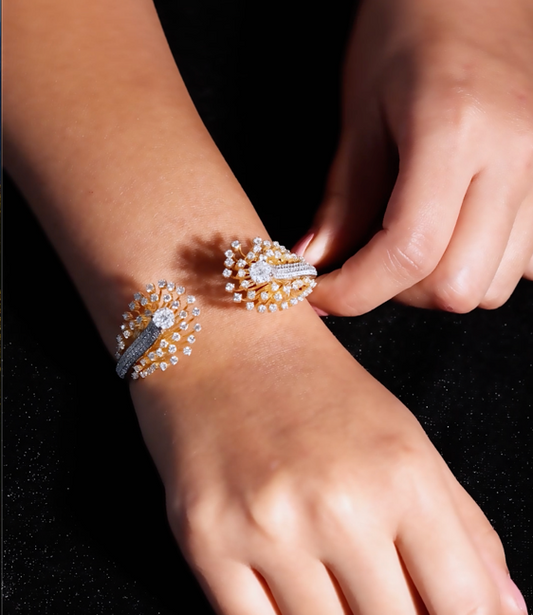 Sunburst Diamond Cuff