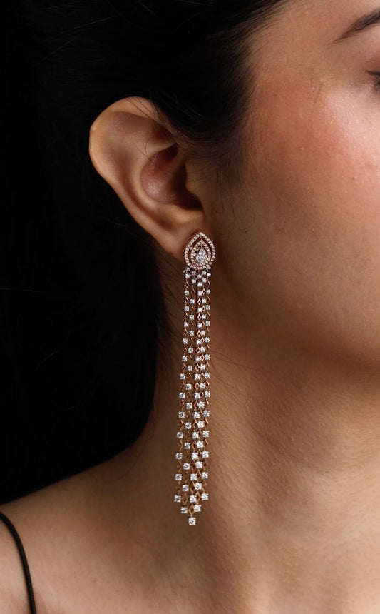 ER8951 - Regal Radiance Diamond Earrings in 18KT Gold