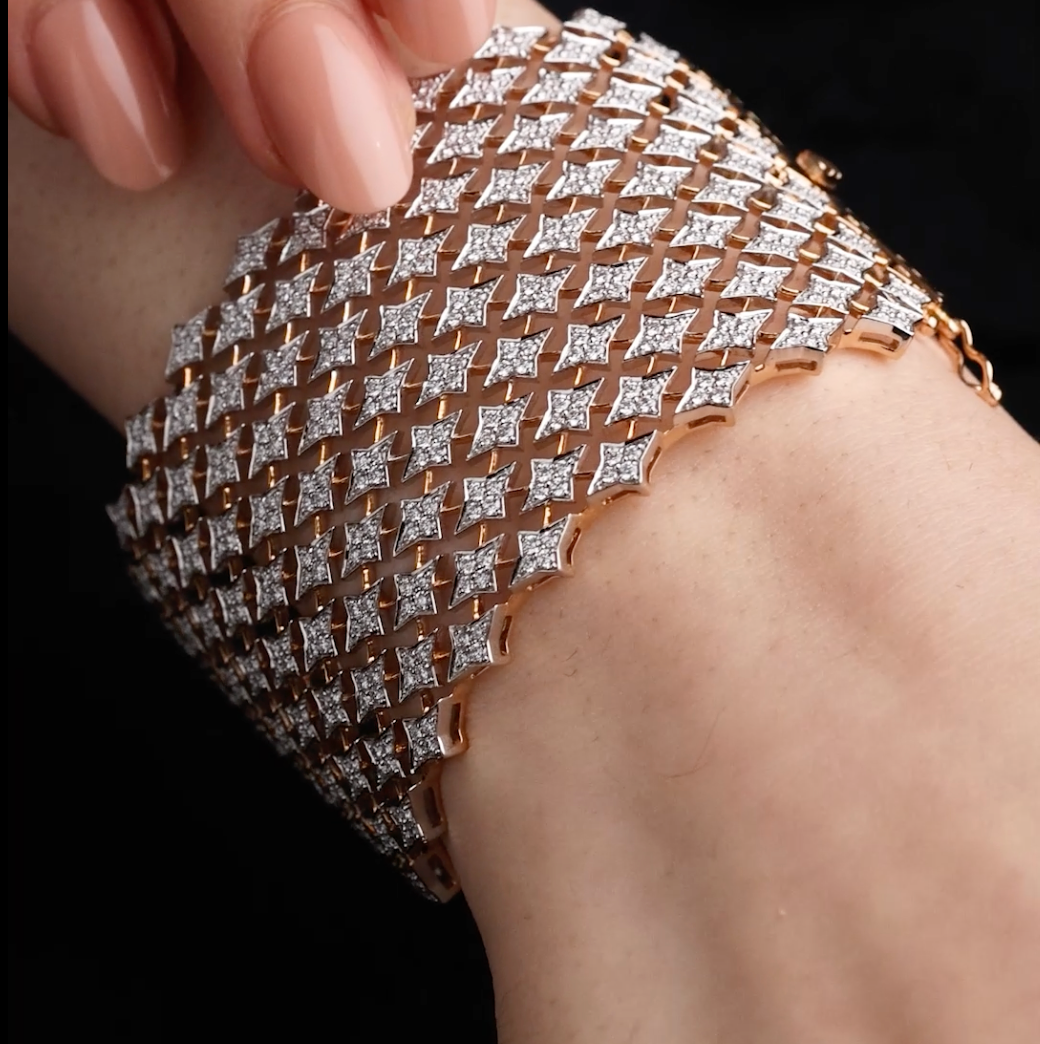 Whisper Diamond Mesh Cuff