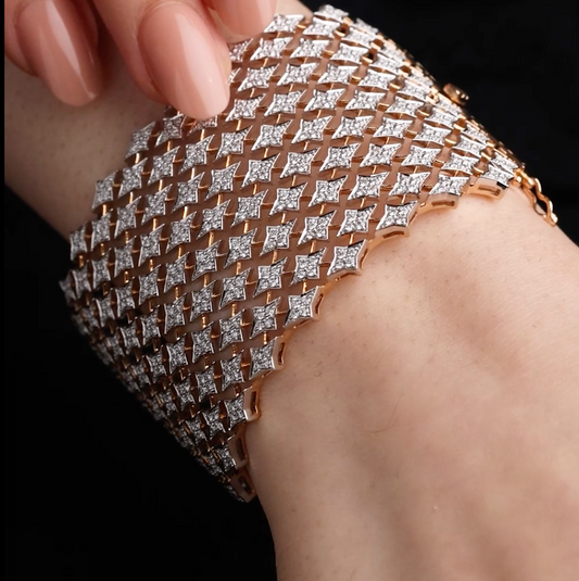 Whisper Diamond Mesh Cuff