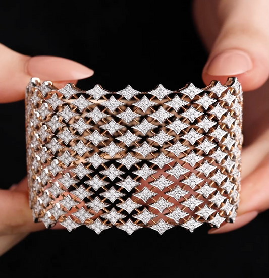 Whisper Diamond Mesh Cuff