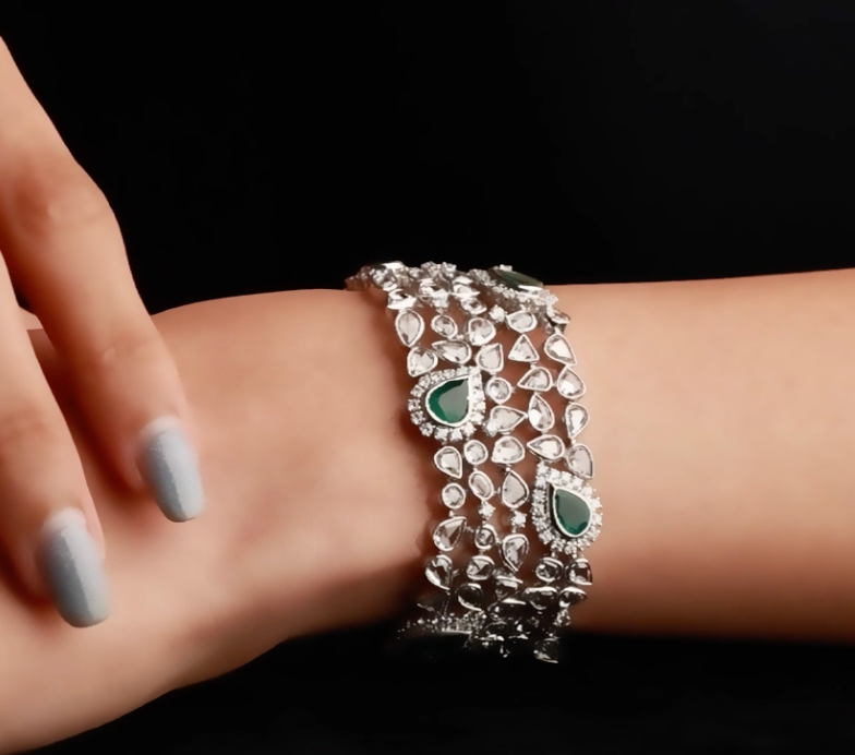 Regalia Emerald & Diamond Cluster Bracelet