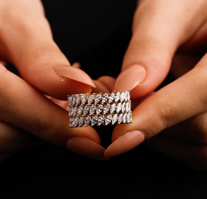 Marquise Diamond Tapered Flow Band