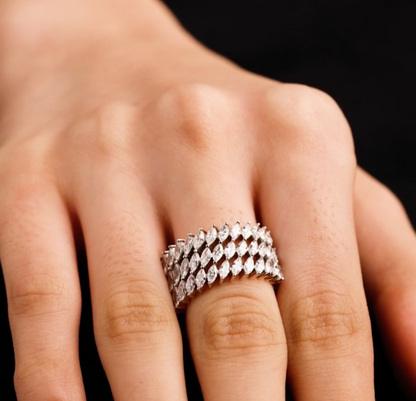 Marquise Diamond Tapered Flow Band