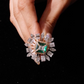 Exploding Emerald-Cut Diamond Ring