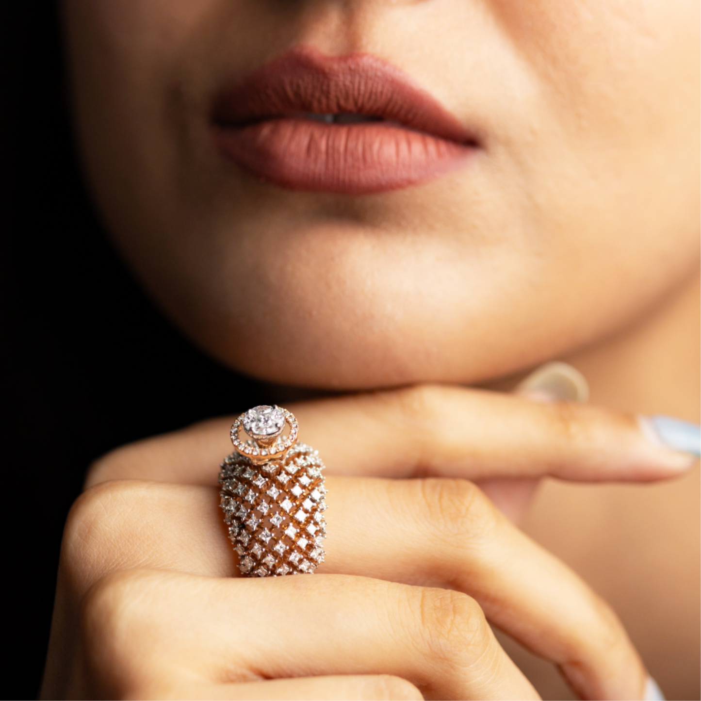 Regal Lattice Dome Ring