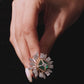 Exploding Emerald-Cut Diamond Ring – Bold Diamond Burst Design – Gehna Jewellers
